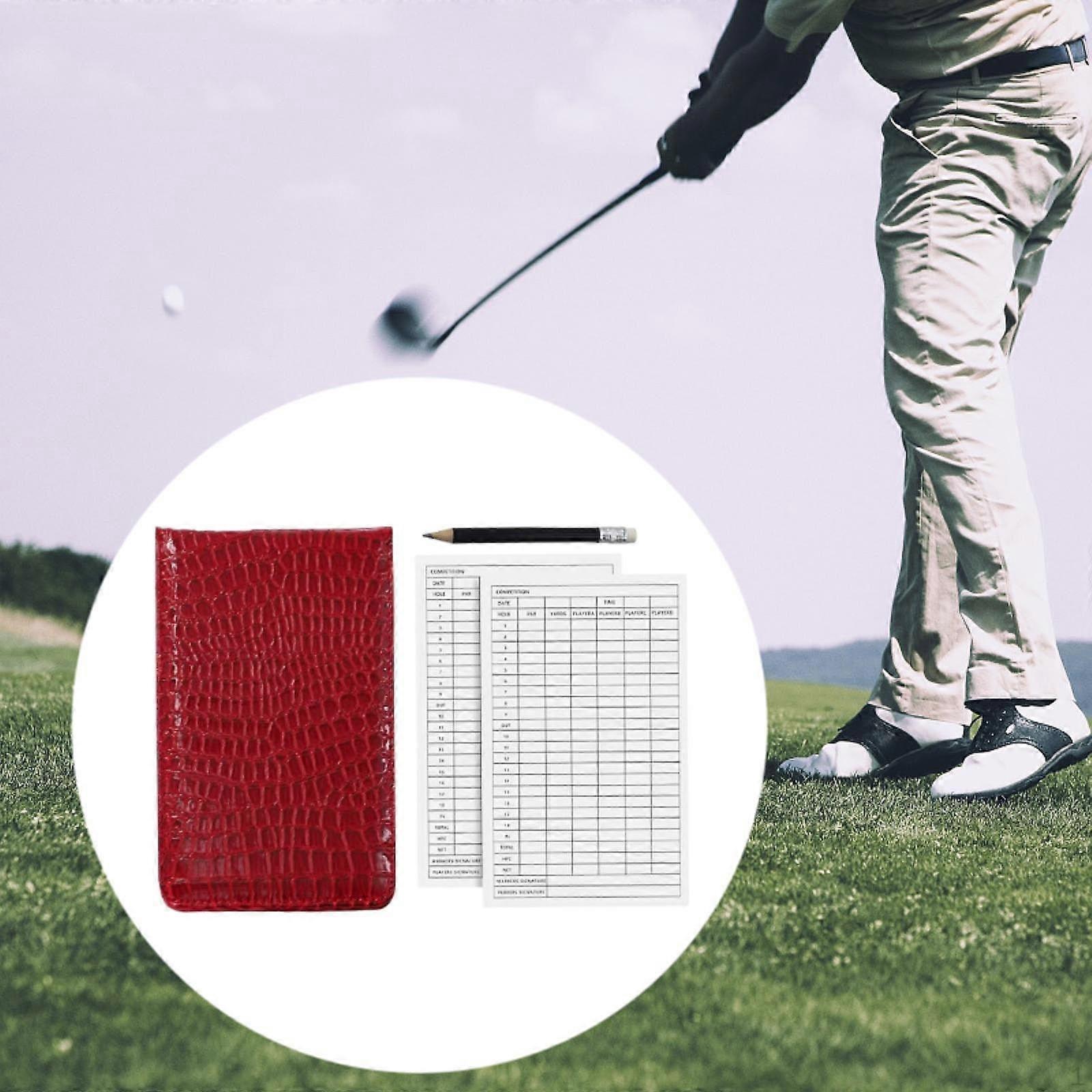 Golf Scorecard Holder Lightweight PU Leather Accessories Book