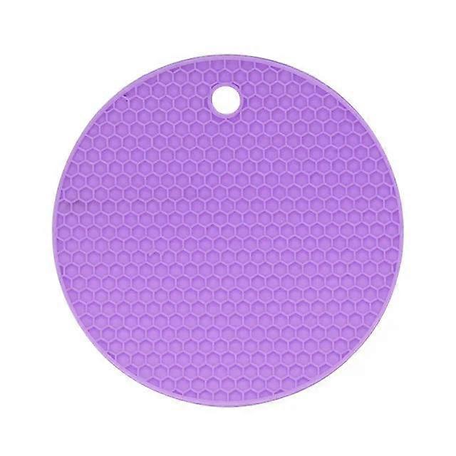 Silicone insulation pad round non-slip heat-resistant anti-scalding honeycomb microwave pad insulation pad thickened coaster