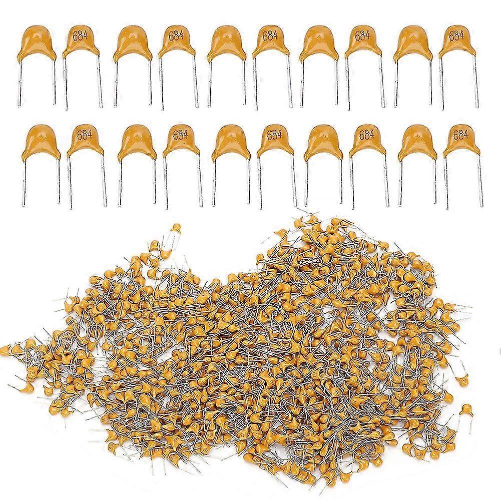 1000pcs Monolithic Ceramic Capacitor 50V 0.64UF 10% 5.08mm Pin Pitch for Electronic Precise Instruments