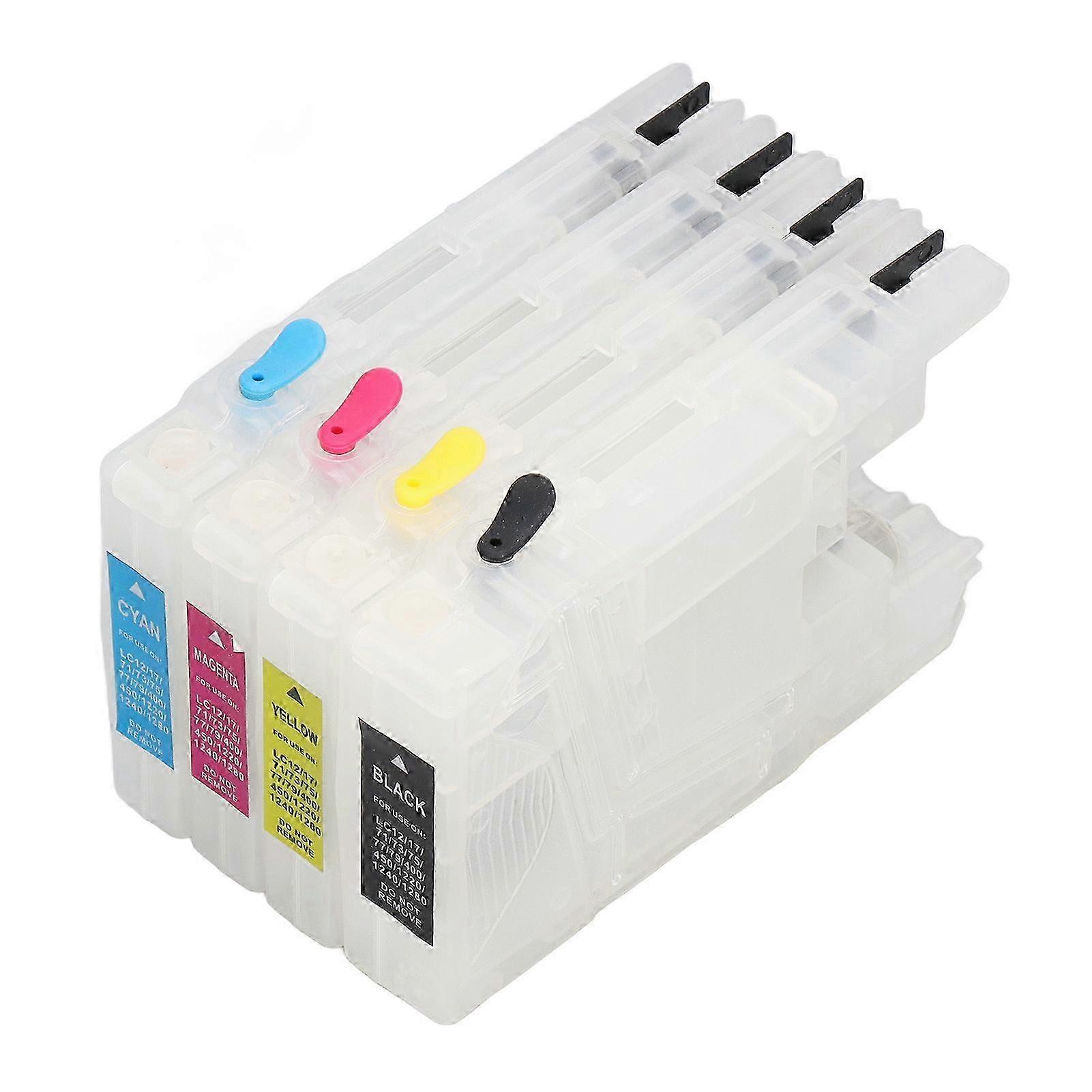 4Pcs Ink Cartridges Compatible Refill Replacement BK C M Y 4 Colors for Inkjet Printer