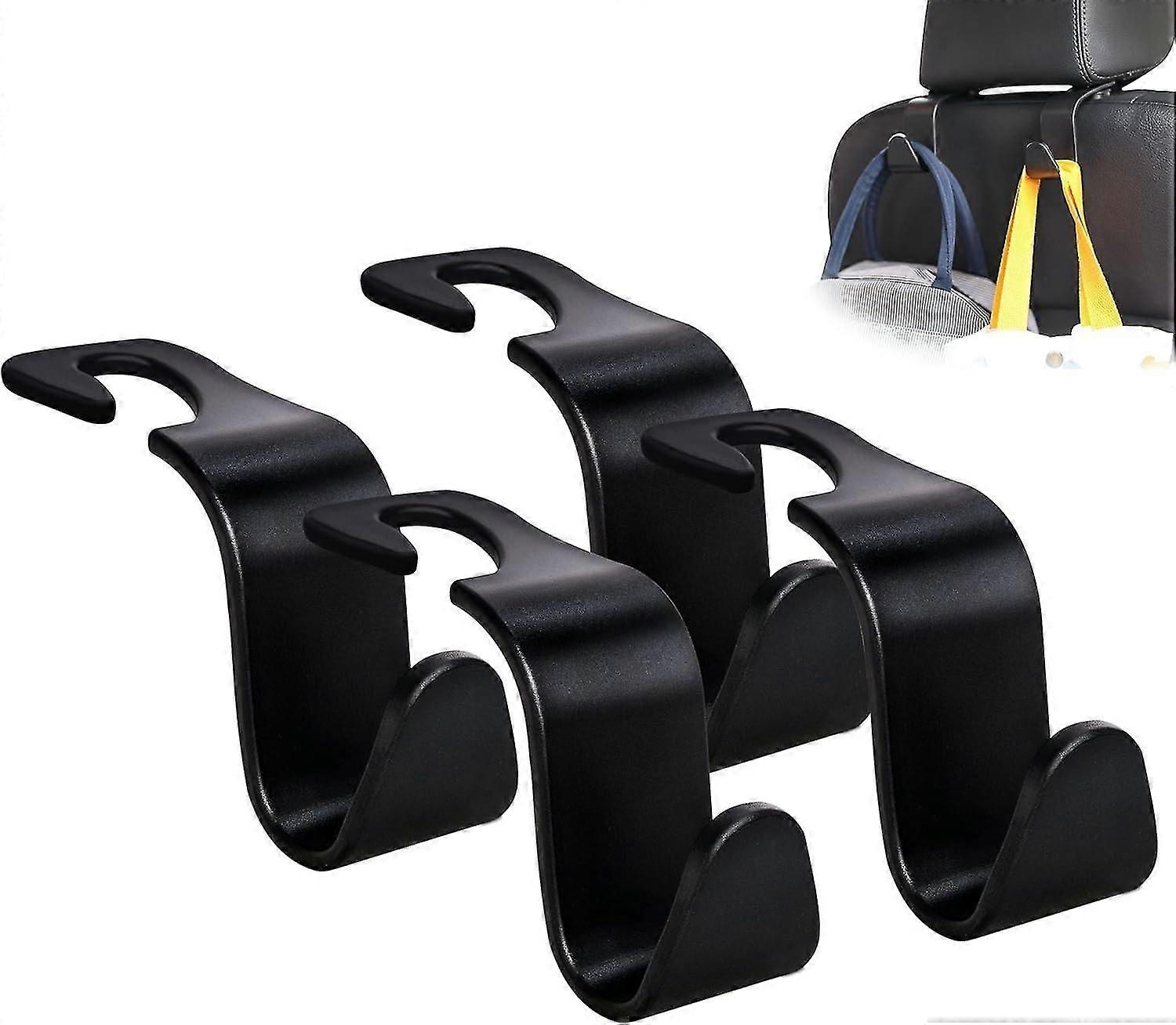 Set of 4 car seat headrest hooks.