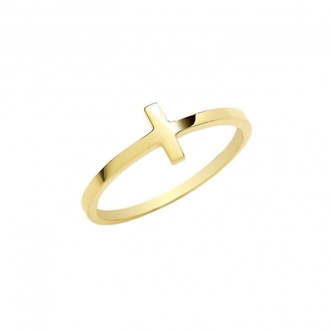 9ct Yellow Gold Cross Ring RN1650