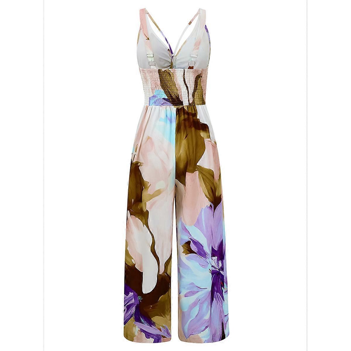 Printed Wide-Leg Jumpsuit XL