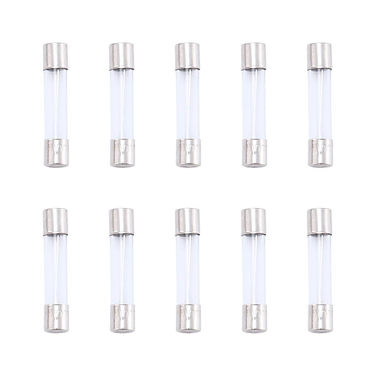 10 Pcs Fast Blow Type Glass Tube Fuses 6x30mm 250V 10A