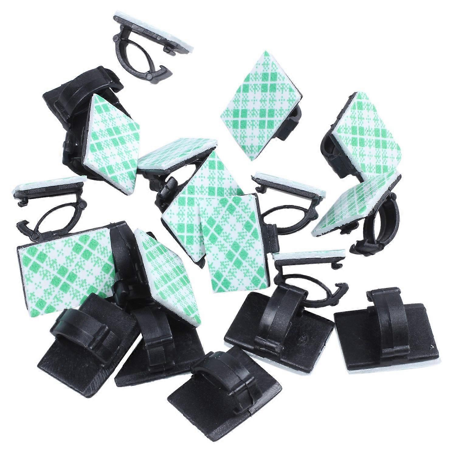 20pcs Adhesive Car Cable Clips Tie Fixer Management Desk