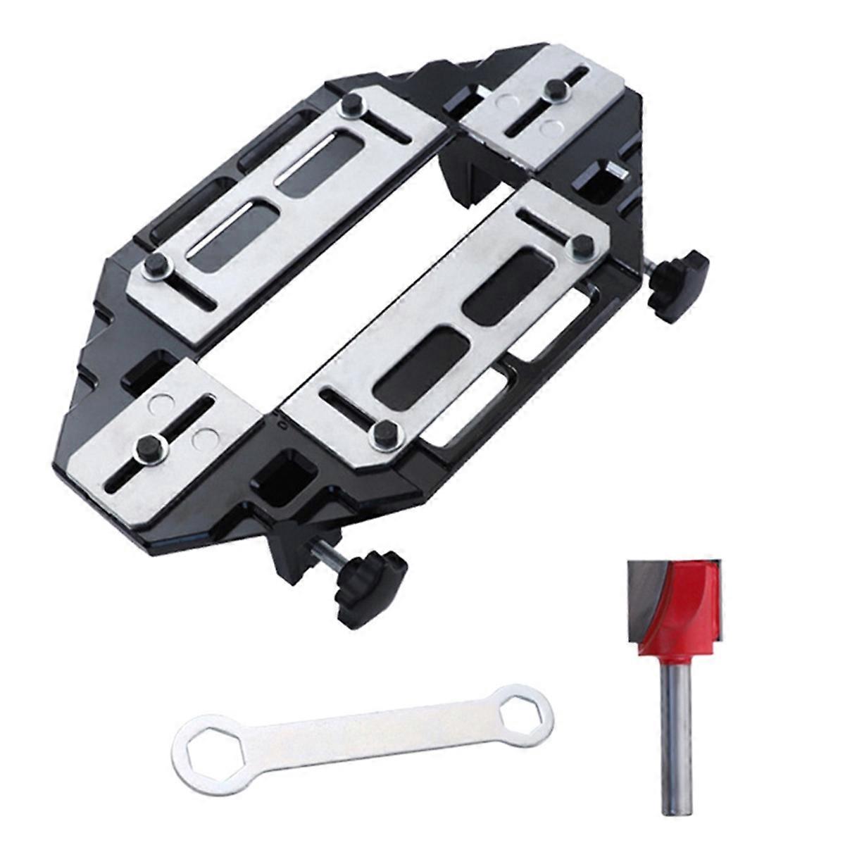 Door Hinge Jig Woodworking Hole Opener Slotting Locator for Door Lock