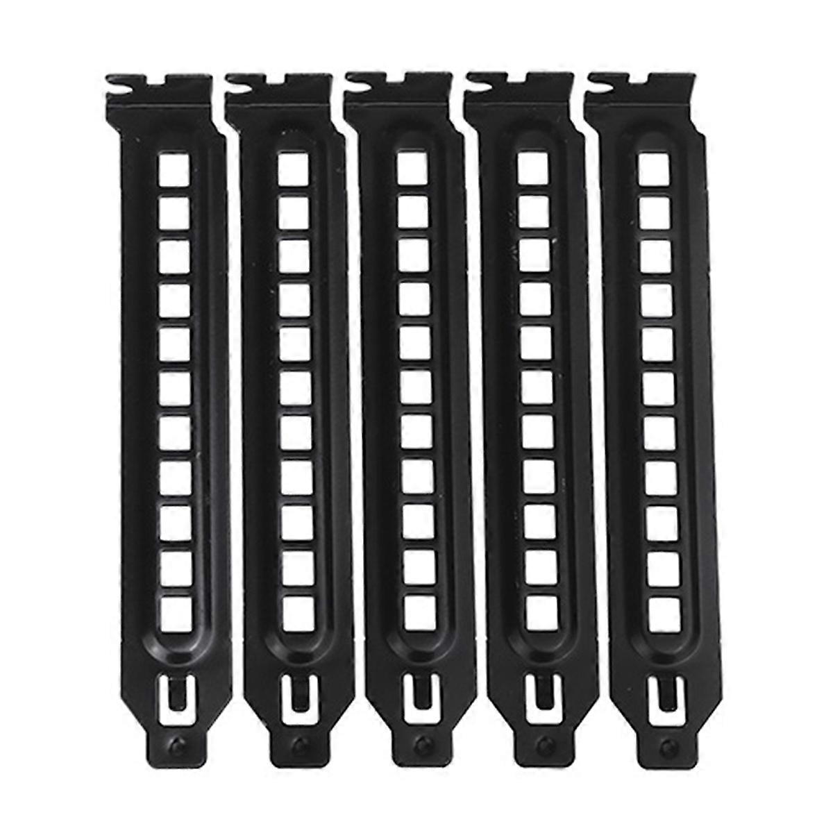 5Pcs PCI Slot Cover Dust Filter Blanking Board, with Hole
