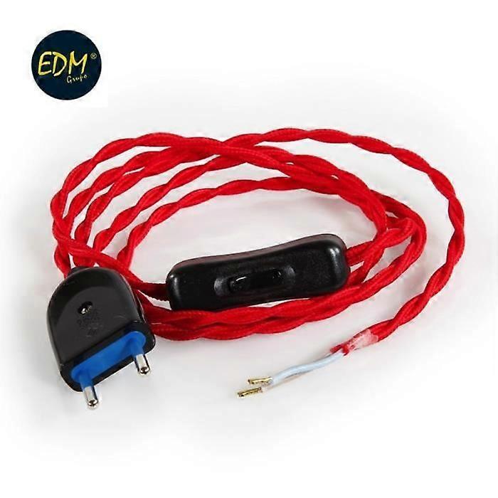 Cable eléctrico - EDM - Kit 2x0,75 - Rojo - 120 cm - Uso interior