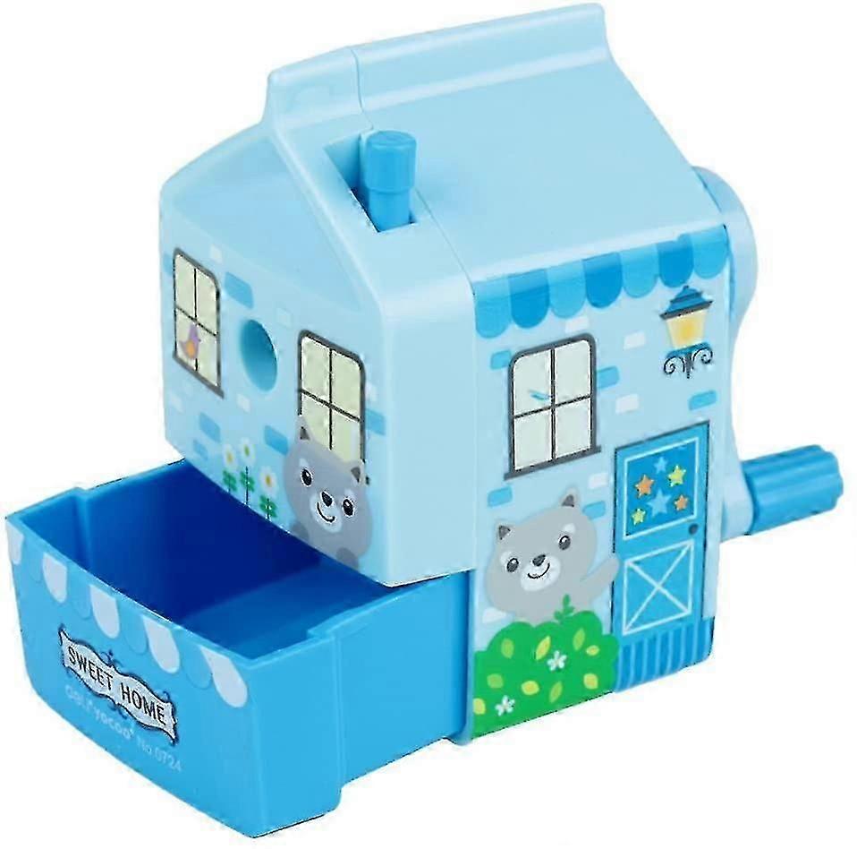Pencil Sharpener Hand-cranking Pencil Sharpener For Students School, Home, Office, Studio - Blue