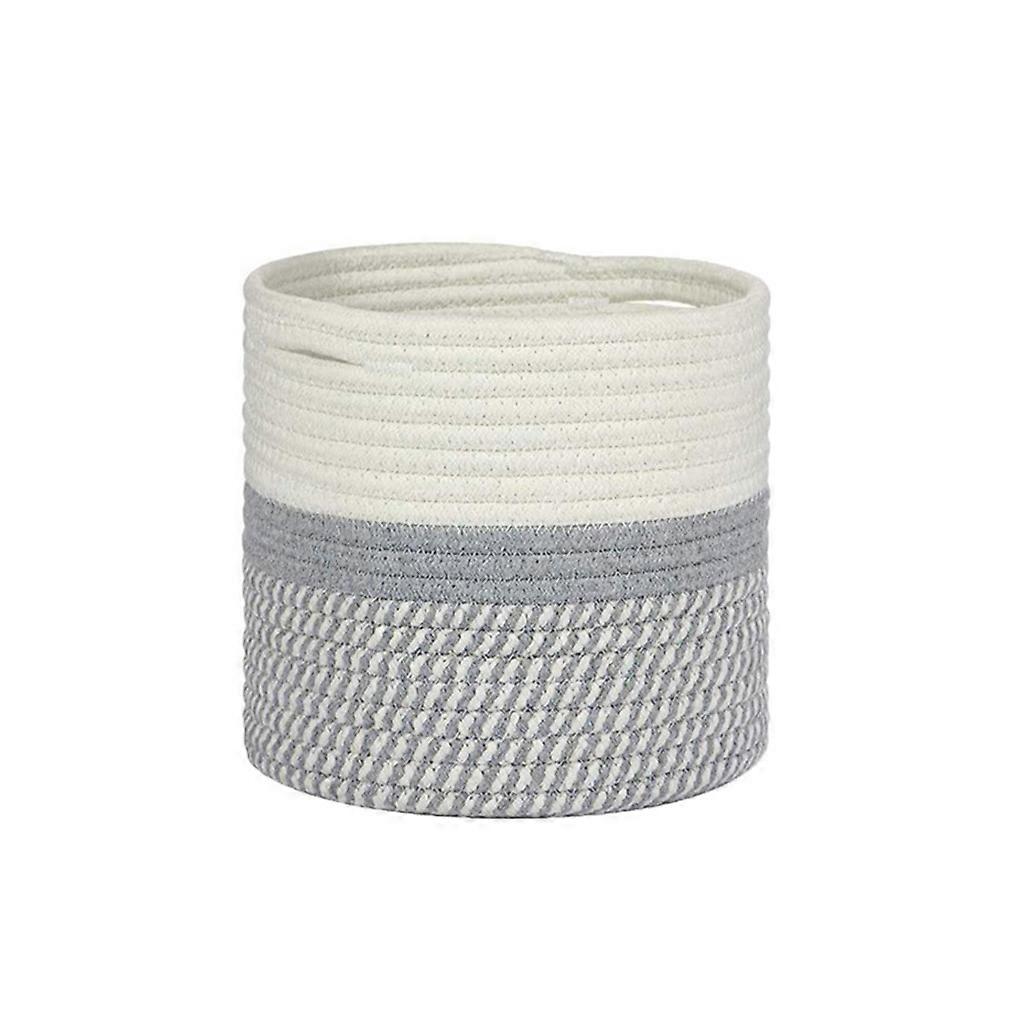 Rustik vävd rep blomkruka inomhus växter behållare tvätt picknick leksak förvaringskorg heminredning 2 storlekar