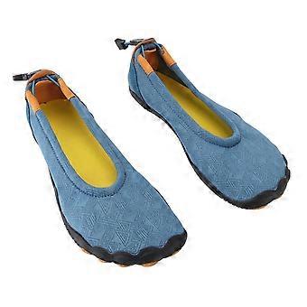 1 Pair Water Shoes Quick Dry Anti Slip Breathable Rubber Nylon Stretchy Beach Shoes for Surfing Swimming Diving 43 Blue