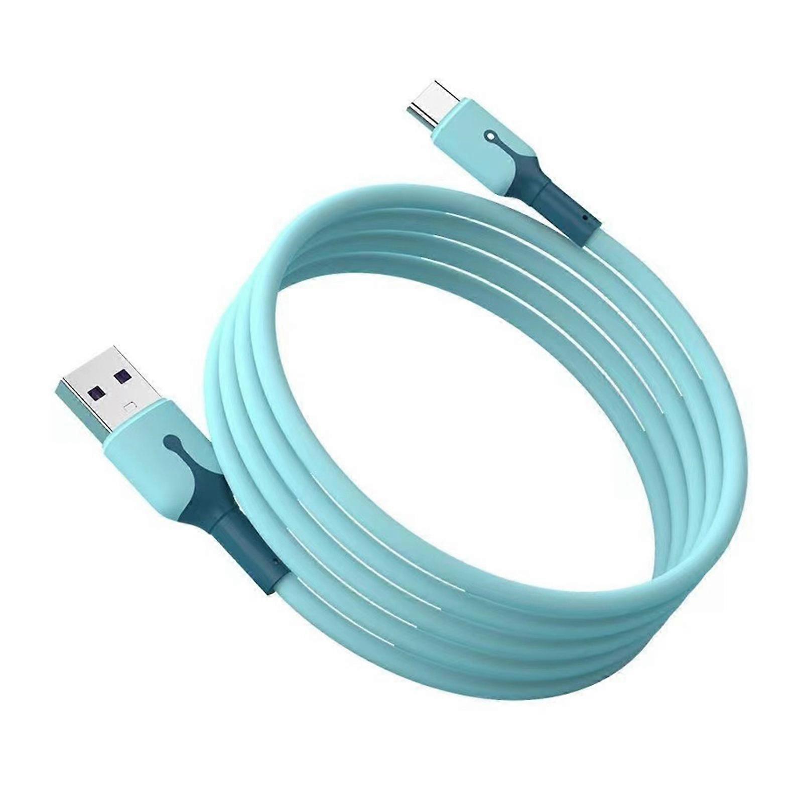 Type C Cable Fast Charging Cord 5A USB C Charger Cable High Speed Type C Charging Cord Easy to Use for Phones  Device  Blue