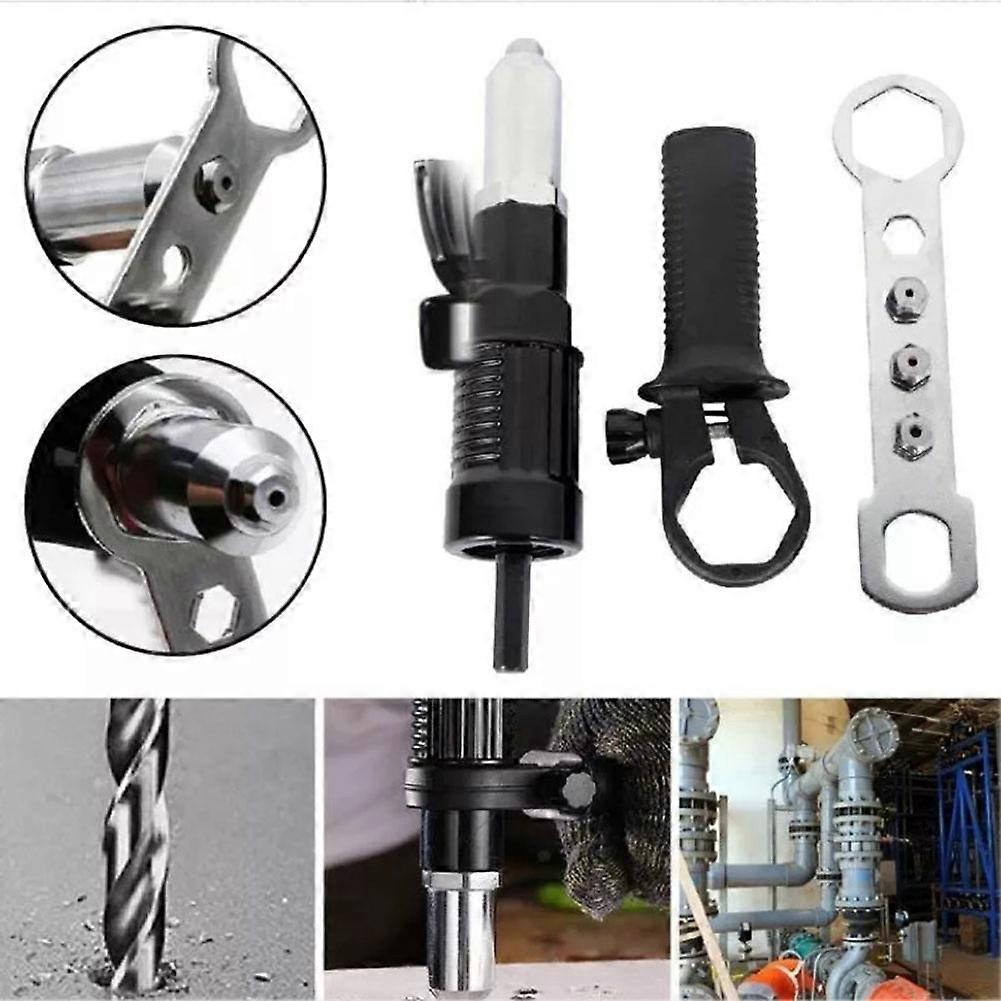 Cordless Drill Electric Rivet Spear Adapter Riveting Insert Nut Hand Tool Kit