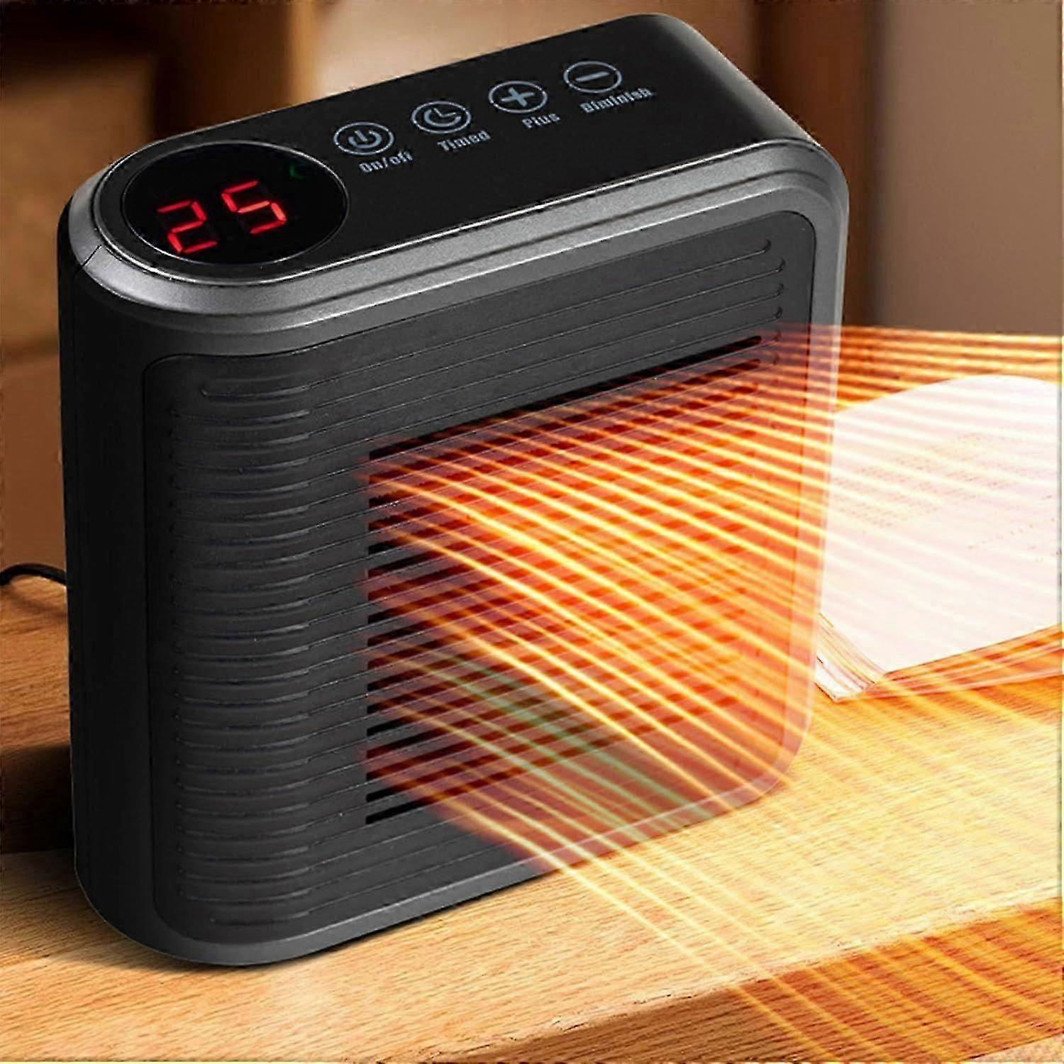 Mini Space da 800 W con termostato e timer regolabili e display a LED, regalo Rotatable_Featured