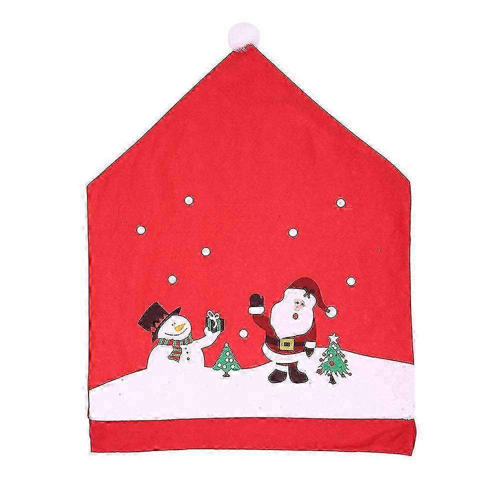 4 Pcs 60*49cm Christmas Dining Chair Slipcovers