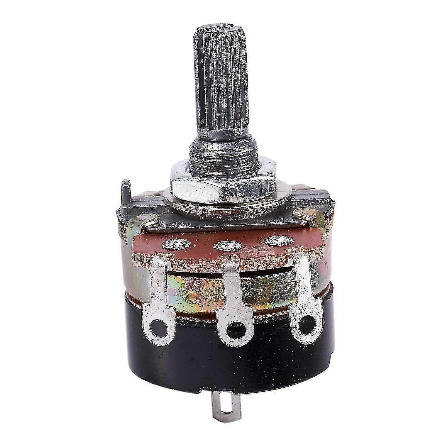 2Pcs 500K Ohm Single Linear Taper Potentiometers with on/off Switch
