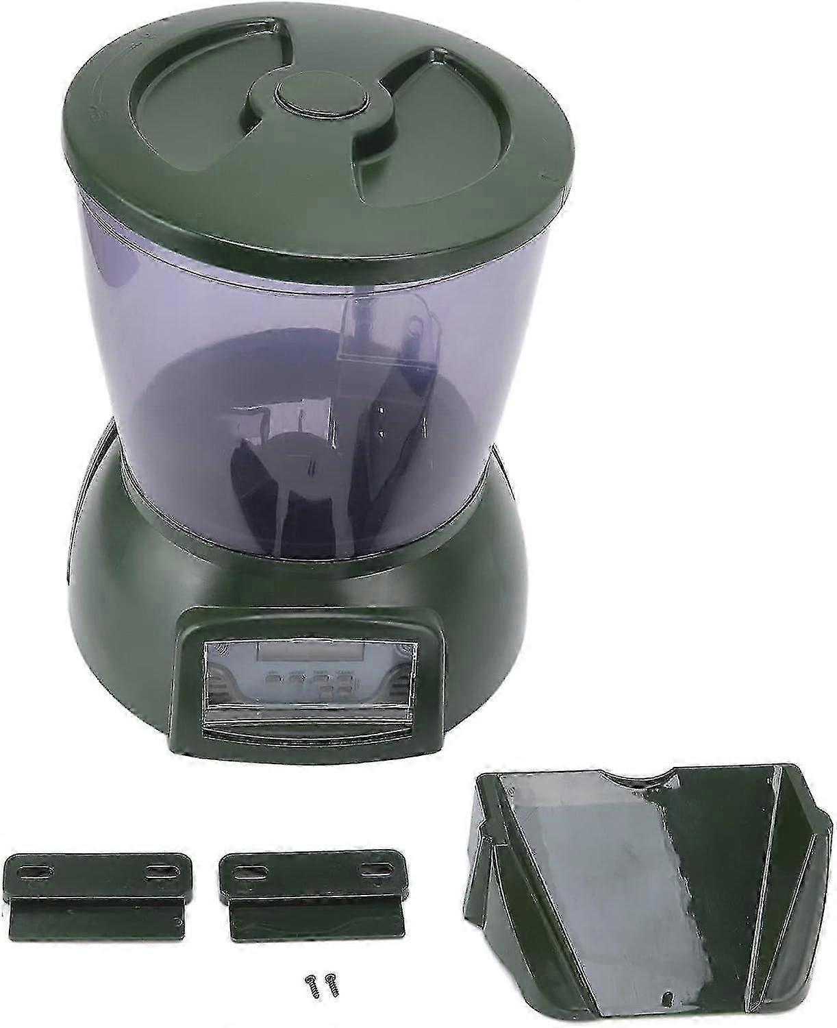 3.8l pond fish feeder automatic fish feeder lcd screen display dispenser