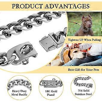 Silver Dog Chain Collar - Cuban Link Slip Chain | Big dog chains – Pit Bull Outfitters