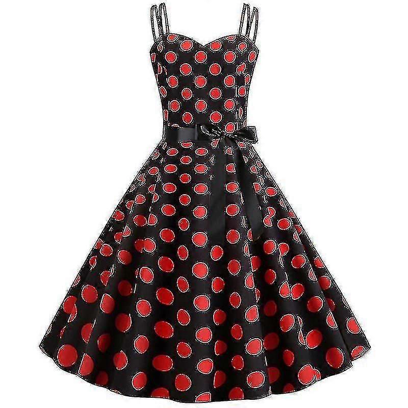 Women Vintage Polka Dots 1950s 60s Rockabilly Pinup Hepburn Dress Cocktail  Party Swing Skater Slip Dresses | Fruugo QA
