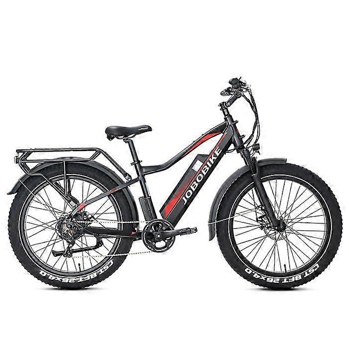 Rower elektryczny Jobobike Robin - Fatbike 26'' - Akumulator 13 Ah - Bafang 48 V 250 W - Maksymalny zasięg 65 km - Shimano 7 biegów - Czarny