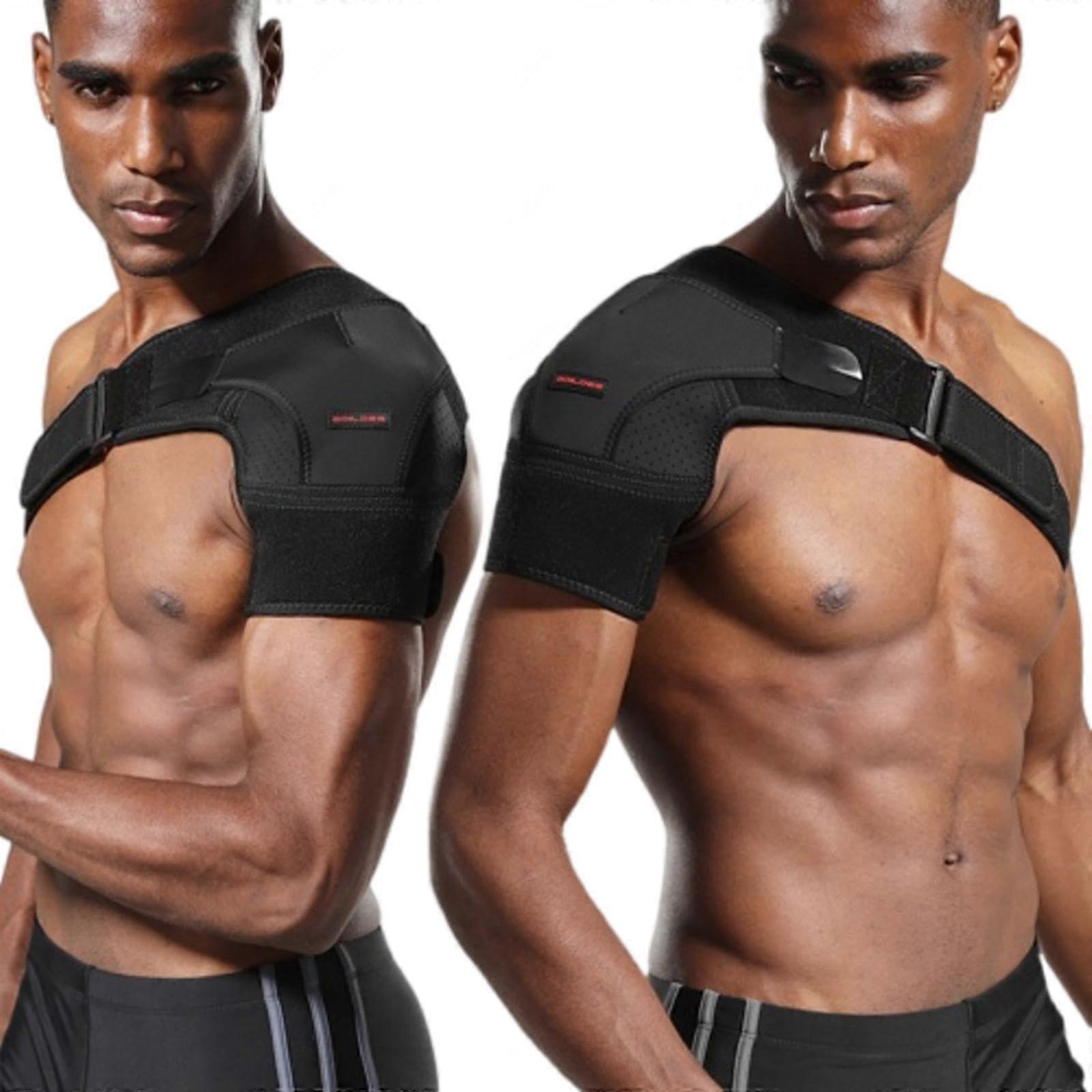 Shoulder Brace Compression Sleeve Immobilizer Support Wrap for Torn Rotator Cuff, Pain Relief, Bursitis, Left & Right