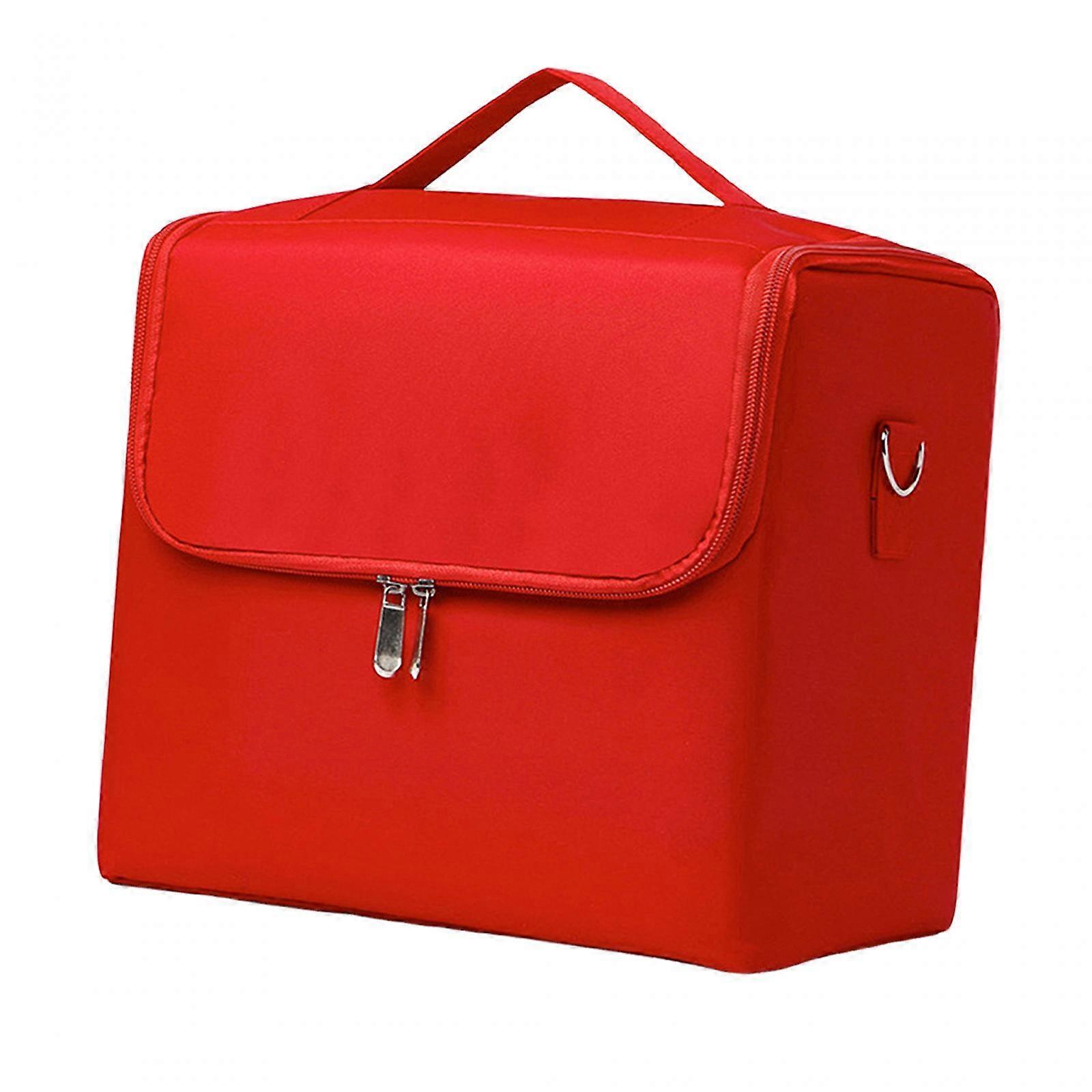 Makeup Bag Waterproof Makeup Storage Organizer Multi Layer Sturdy Makeup Box