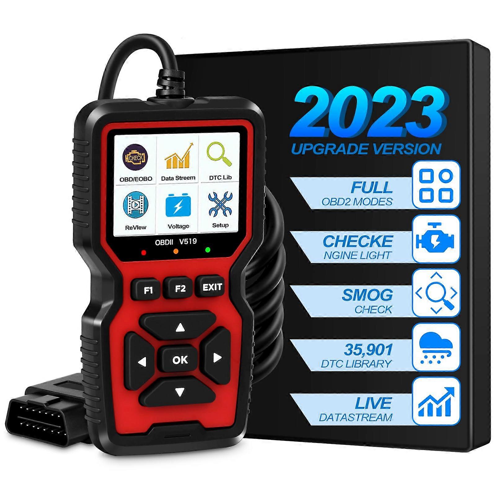 OBD2 Scanner Diagnostic Tool for Cars, Professional Check Engine Code Reader with Reset Mode 6 and Mode 8 Functions