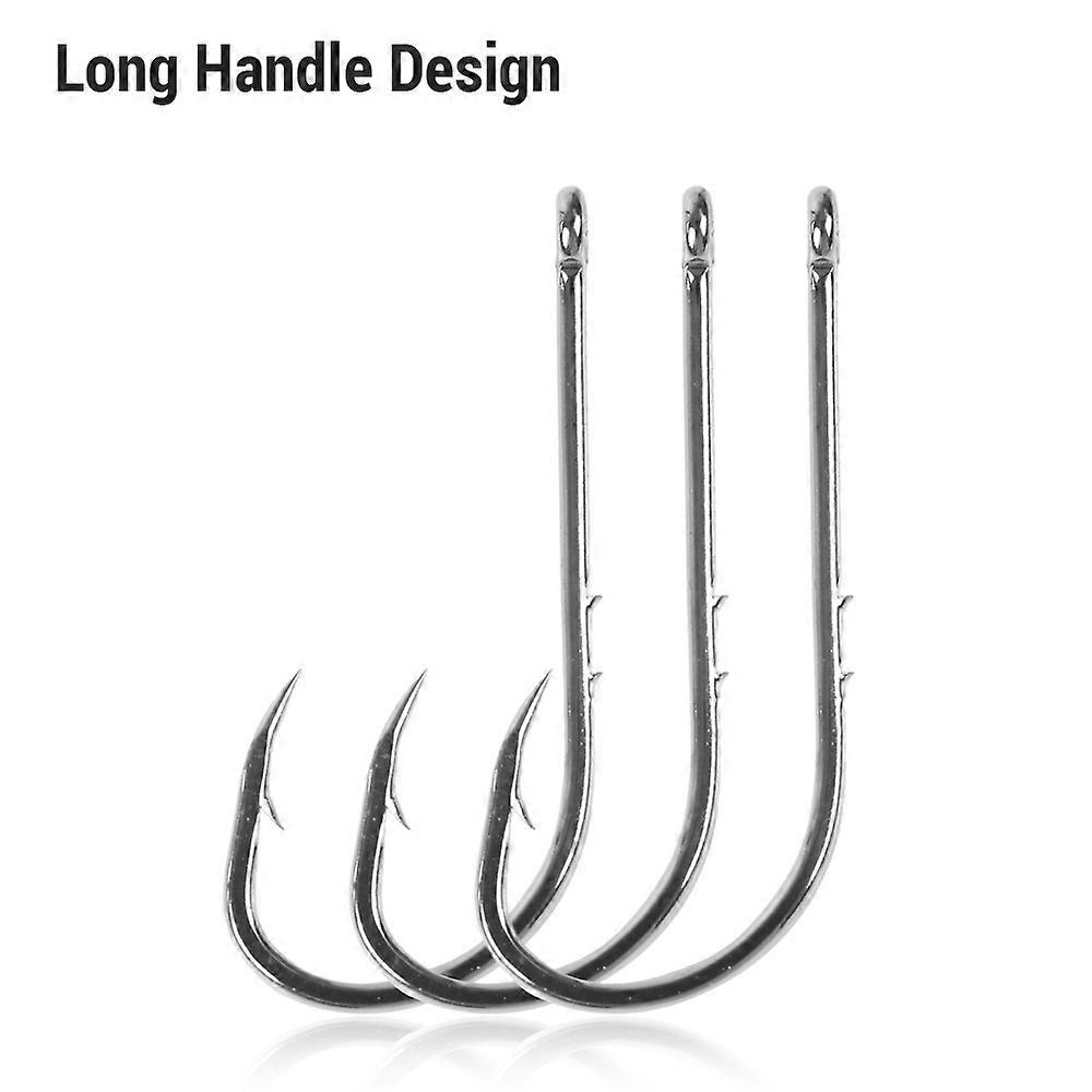 100pcs Double-barbed Fishing Hook Fishhook for Saltwater Freshwater High Carbon Steel