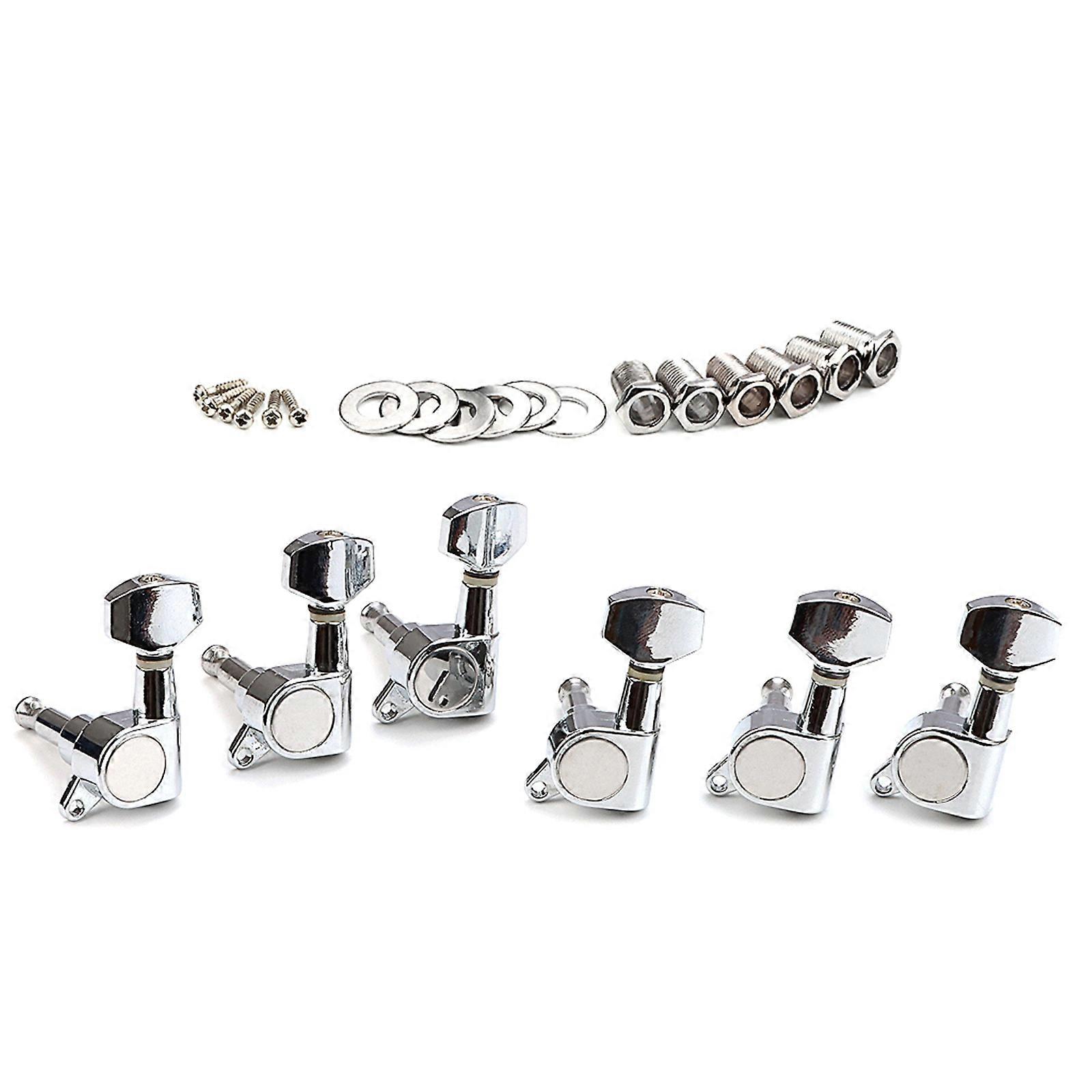 6Pcs Sealed Guitar Tunings Pegs Key Tuners Machine Head Knob 6 Left Guitar String Tunings Peg Guitar Replacement Part