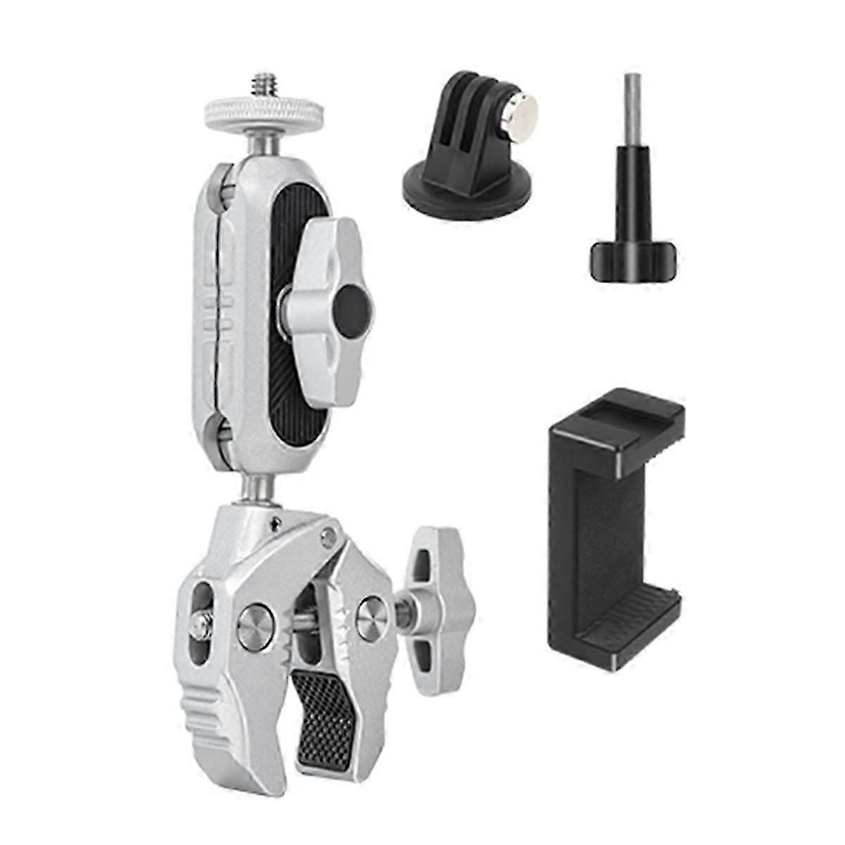 Universal Bike Motorcycle Handlebar Mount for GoPro 12, Adjustable Action Camera Bracket Set with Clamp