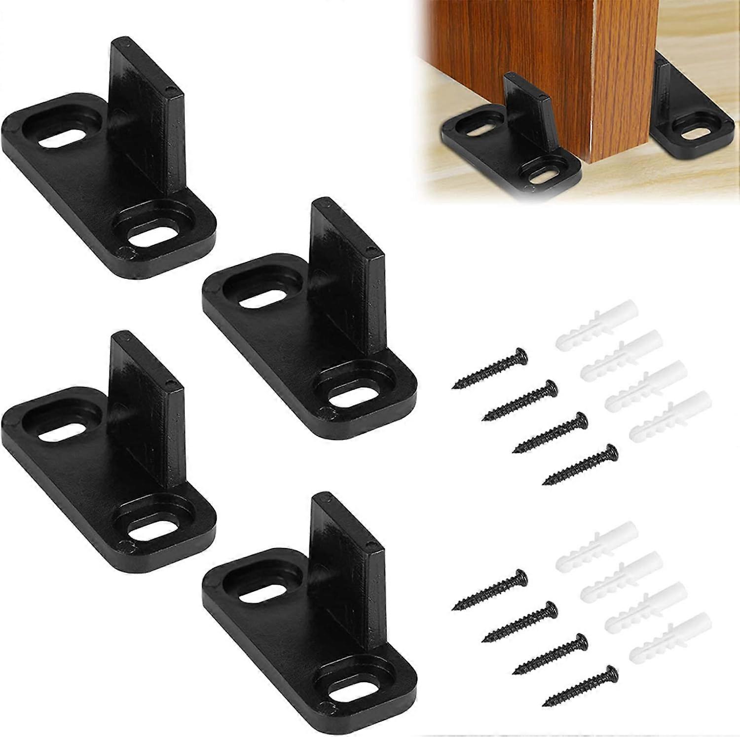 Sliding Door Guide, Pocket Door Guide, Door Floor Guide, Multifunctiona Floor Sliding Door Guide, Pocket Door Guide, with Screws and Expansion Tube