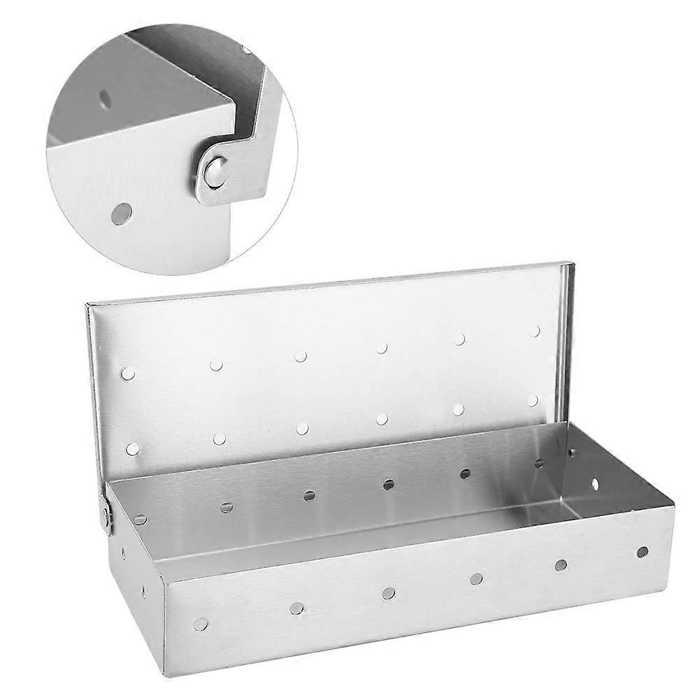Grill Tool Set, Large Capacity Stainless Steel Smoker Box, BBQ Accessories for Easy Use in Camping and Picnics