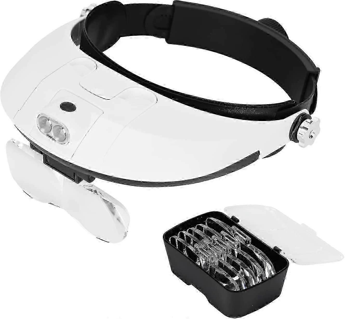 Head Mounted Reading Magnifier Led Light Hands Free Headband Illuminated Magnifier - Ya01