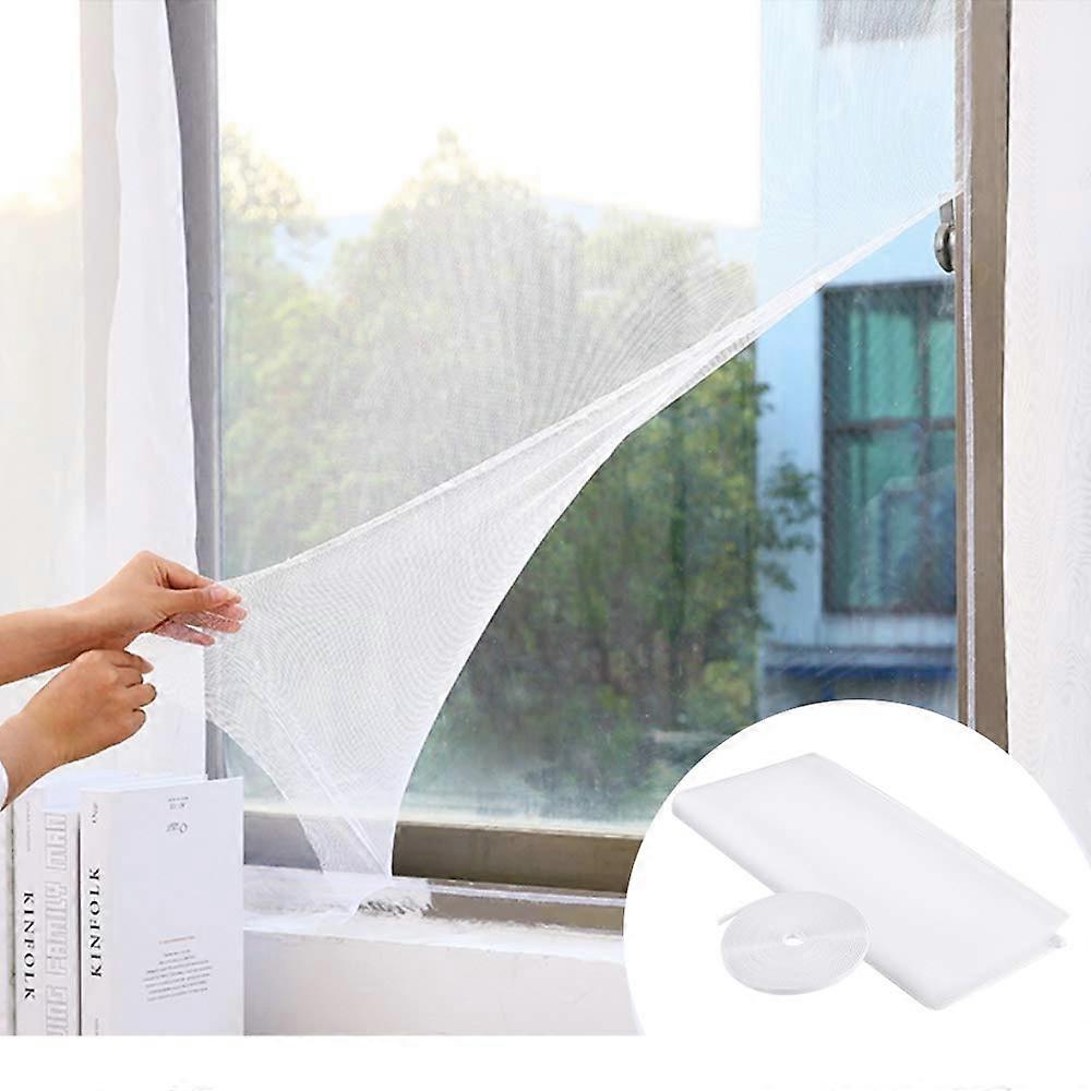 Mosquito Nets for Windows - Pack of 4 Insect Screens, 1.5 x 1.3 m Fibreglass Fly Net with Velcro Tape for Mosquito, Spider, Fly Protection