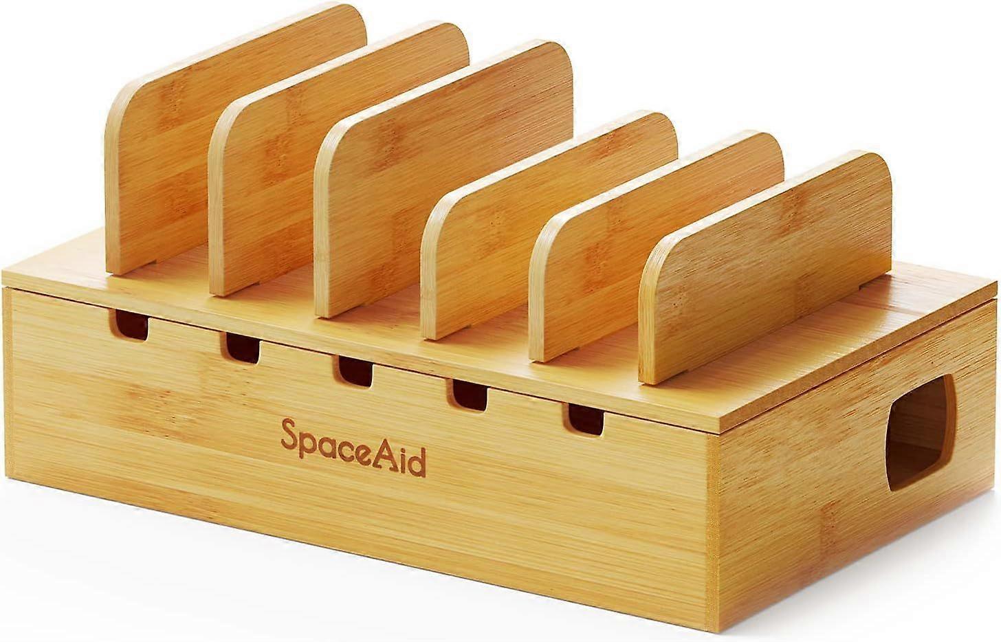 2025 Latest Model Bamboo Charging Station for Multiple Devices, Cell Phone
