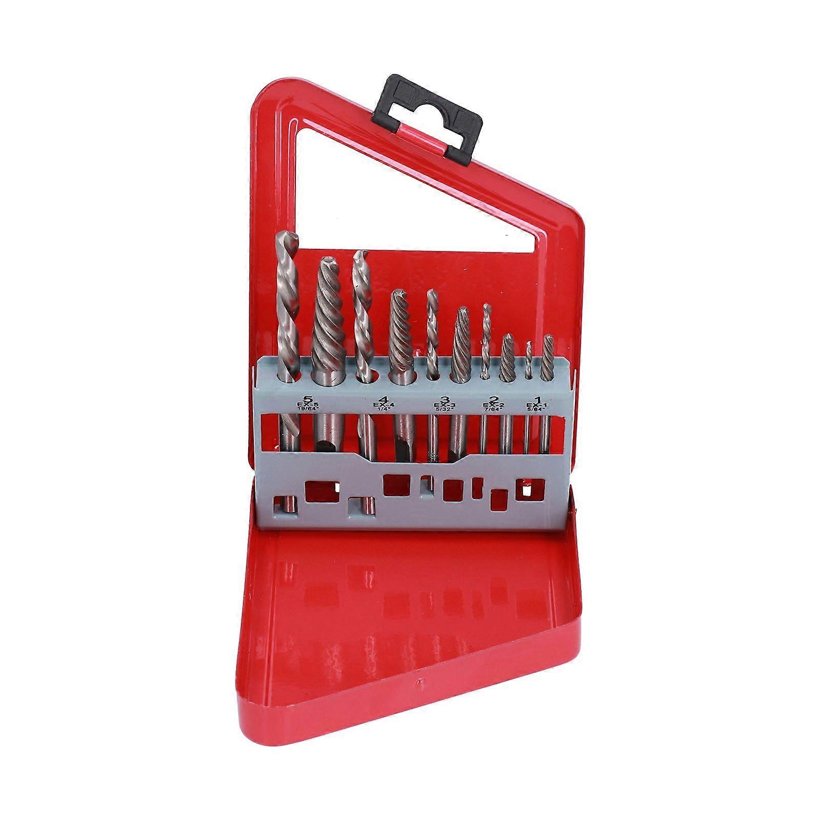 High quality  10pc set screw extractor set British drill bit extractor