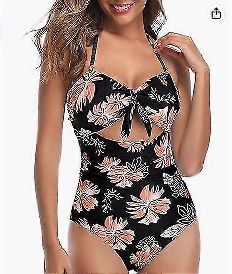 Dámske Sexy Jednodielne plavky Vysoký pás Predná kravata Uzol Plavky