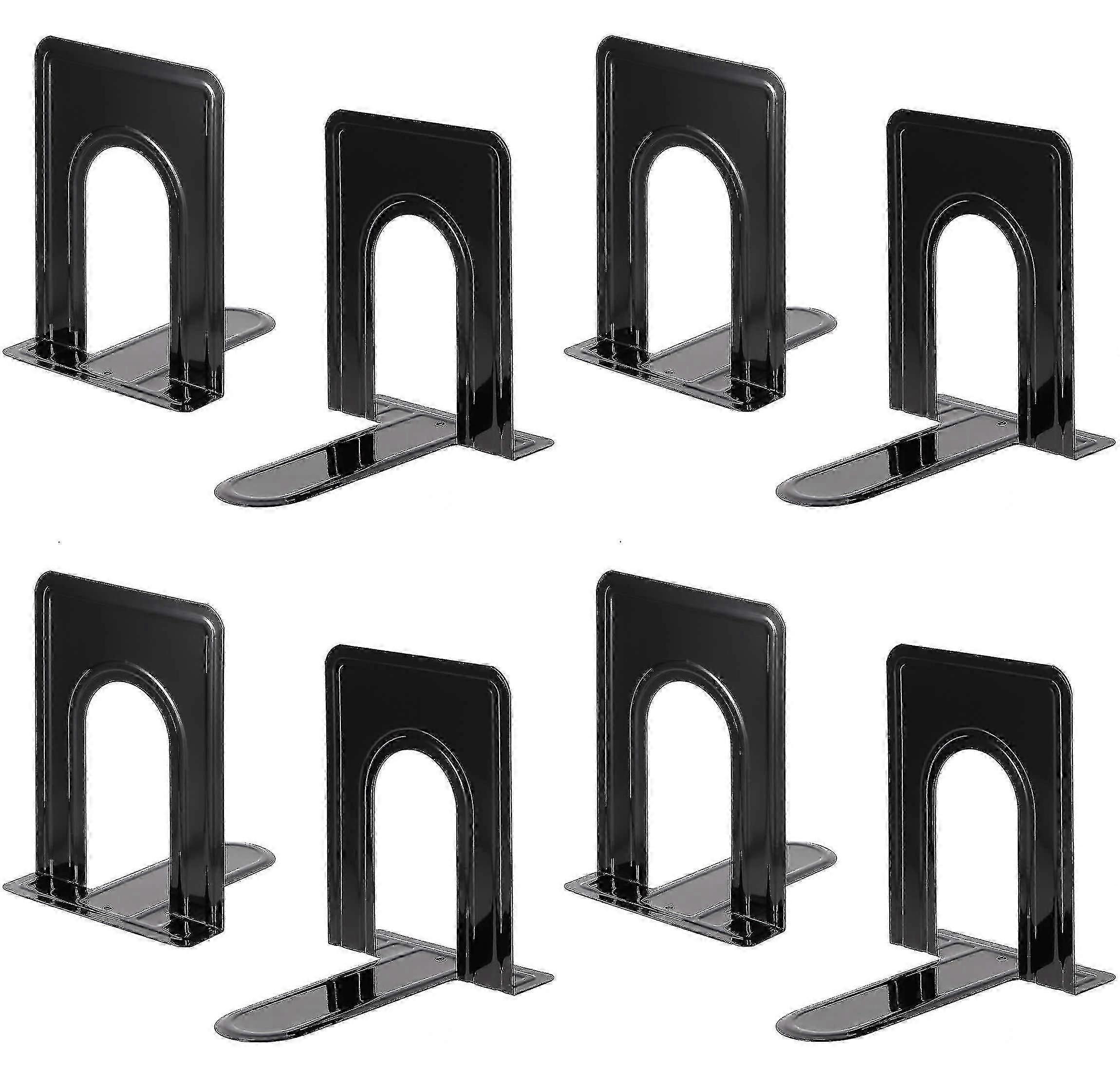 مسند كتب شديد التحمل للأرفف ، قاعدة مضادة للانزلاق ، أسود ، رائع للمكتبة ، المكتب ، المنزل ، المدرسة ، 4 أزواج -ASDF