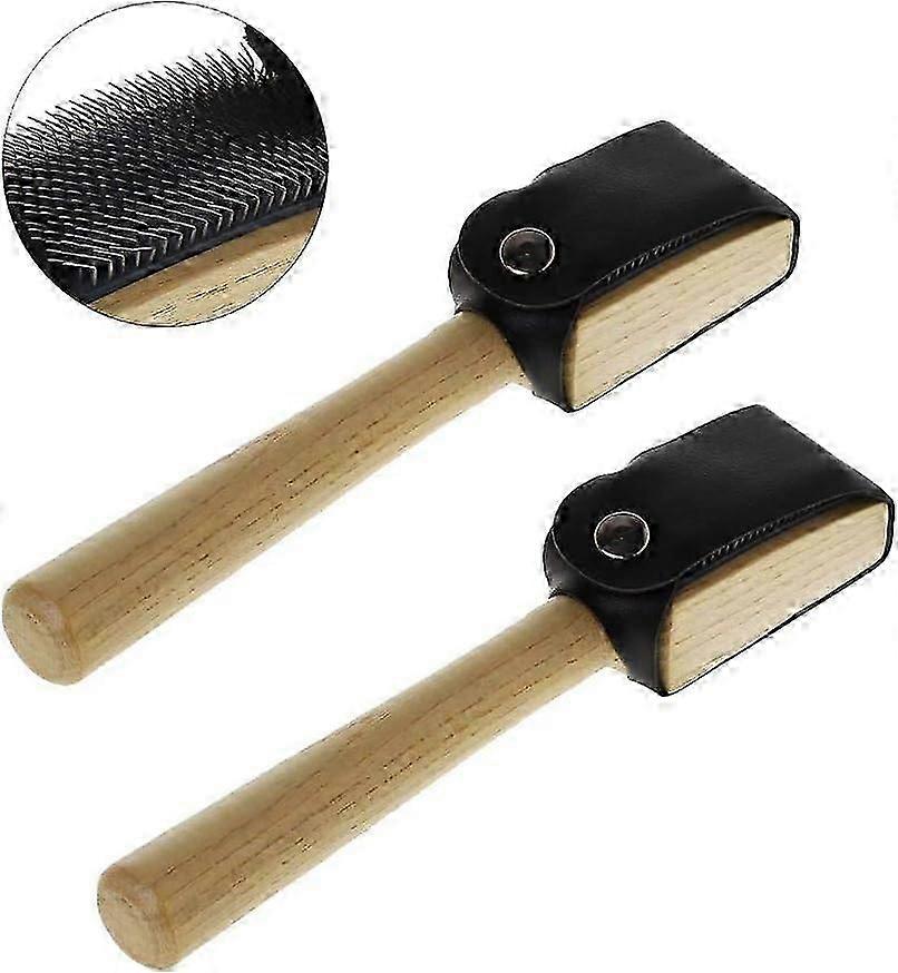 Chaussures de danse Brosse, Semelle en daim Chaussures Brosse de nettoyage de bois, Brosse nettoyante pour chaussures (2 Pcs)