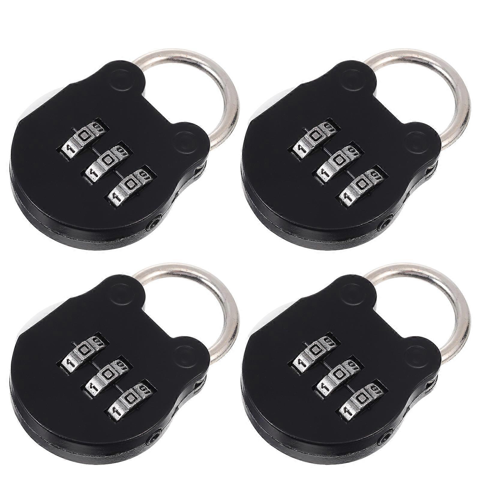 Compact Metal Padlock, Safe Three Combination Locks for Toolboxes and Bicycles
