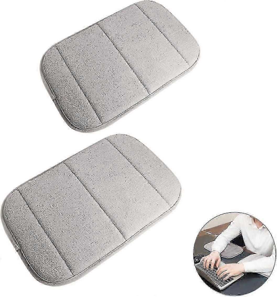 2-Pack Ergonomic Memory Foam Wrist Rest Pad for Computer Desk, 7.9x11.8 Inch Keyboard Arm Support Mat