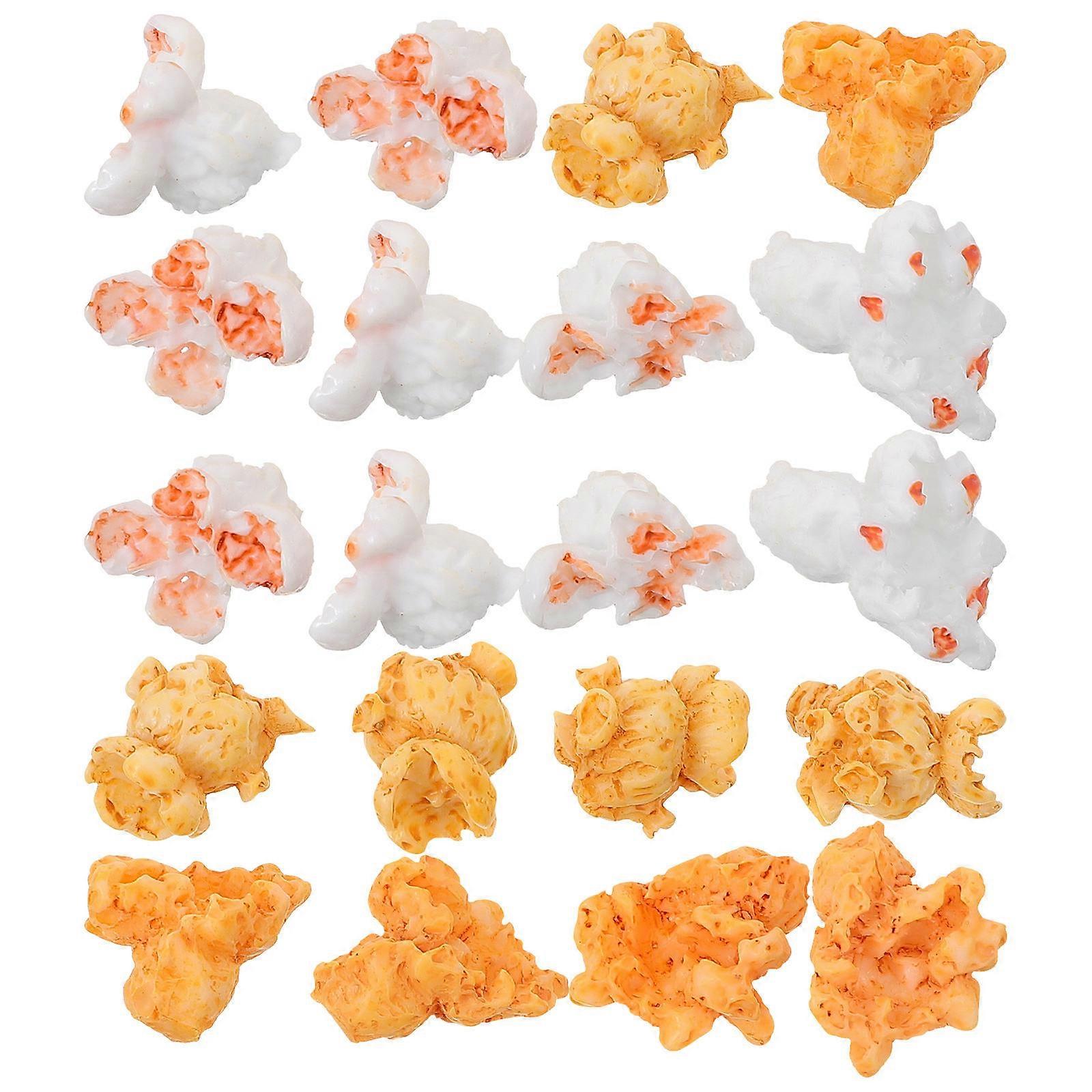 Popcorn Shaped Accessory, Stylish Resin Ornament for Home and Crafting Needs