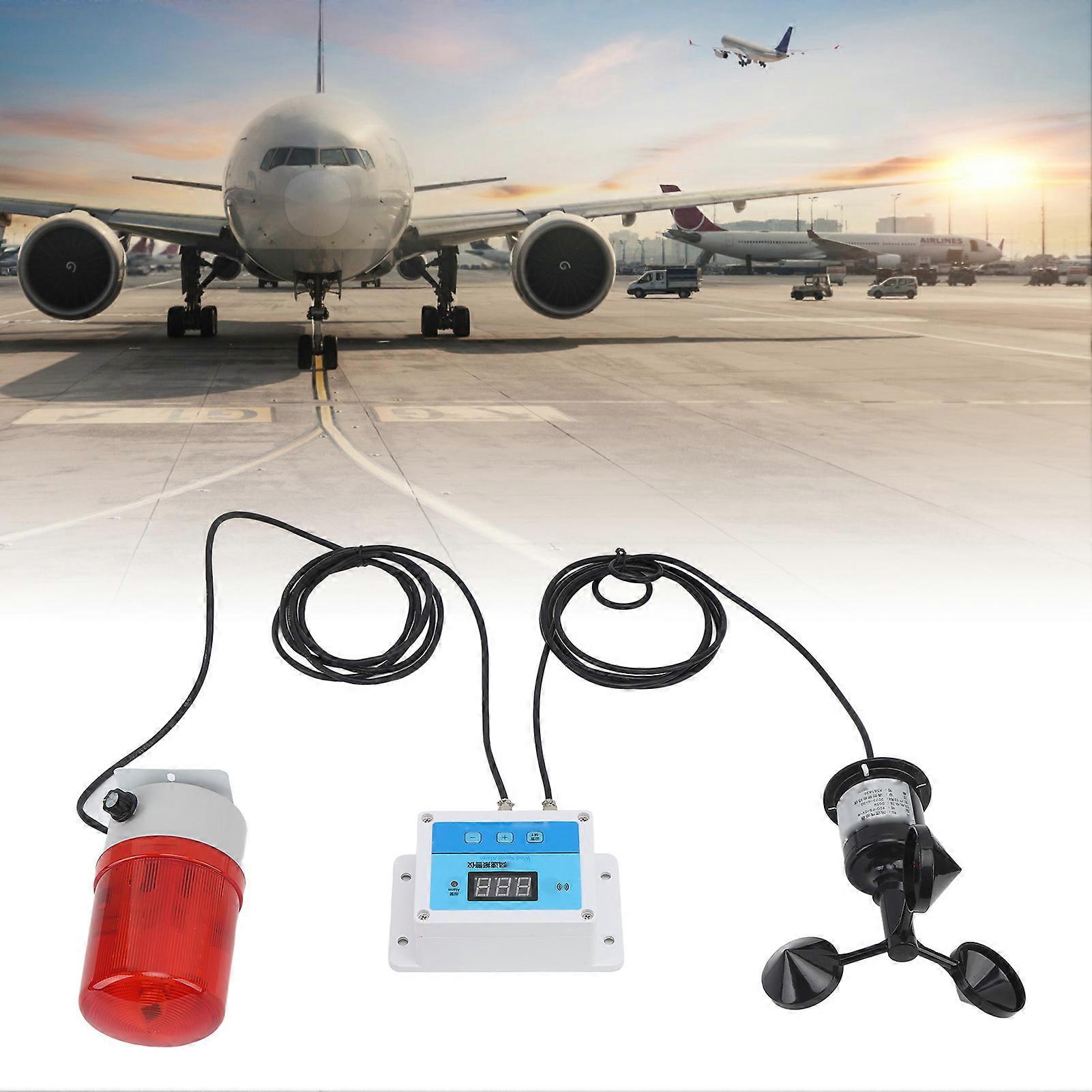 Tower Crane Anemometer Wind Speed Alarm LED Display Wall Mount Wind Anemometer with Alert Light