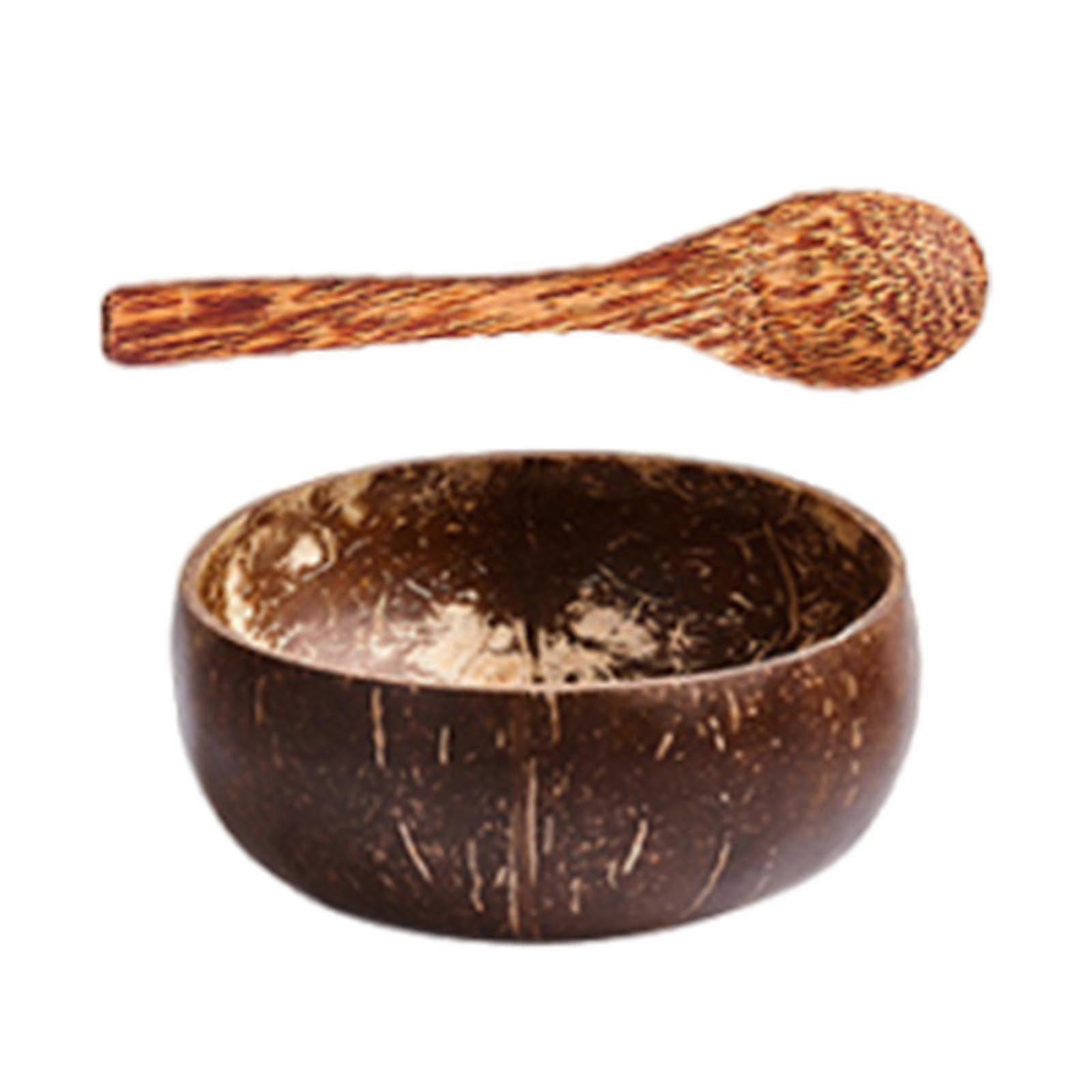 Handcrafted Modern Coconut Shell Bowl Set for Various Uses, Perfect for Serving Fruit, Salad, Rice at Events, Hotels, and in the Kitchen