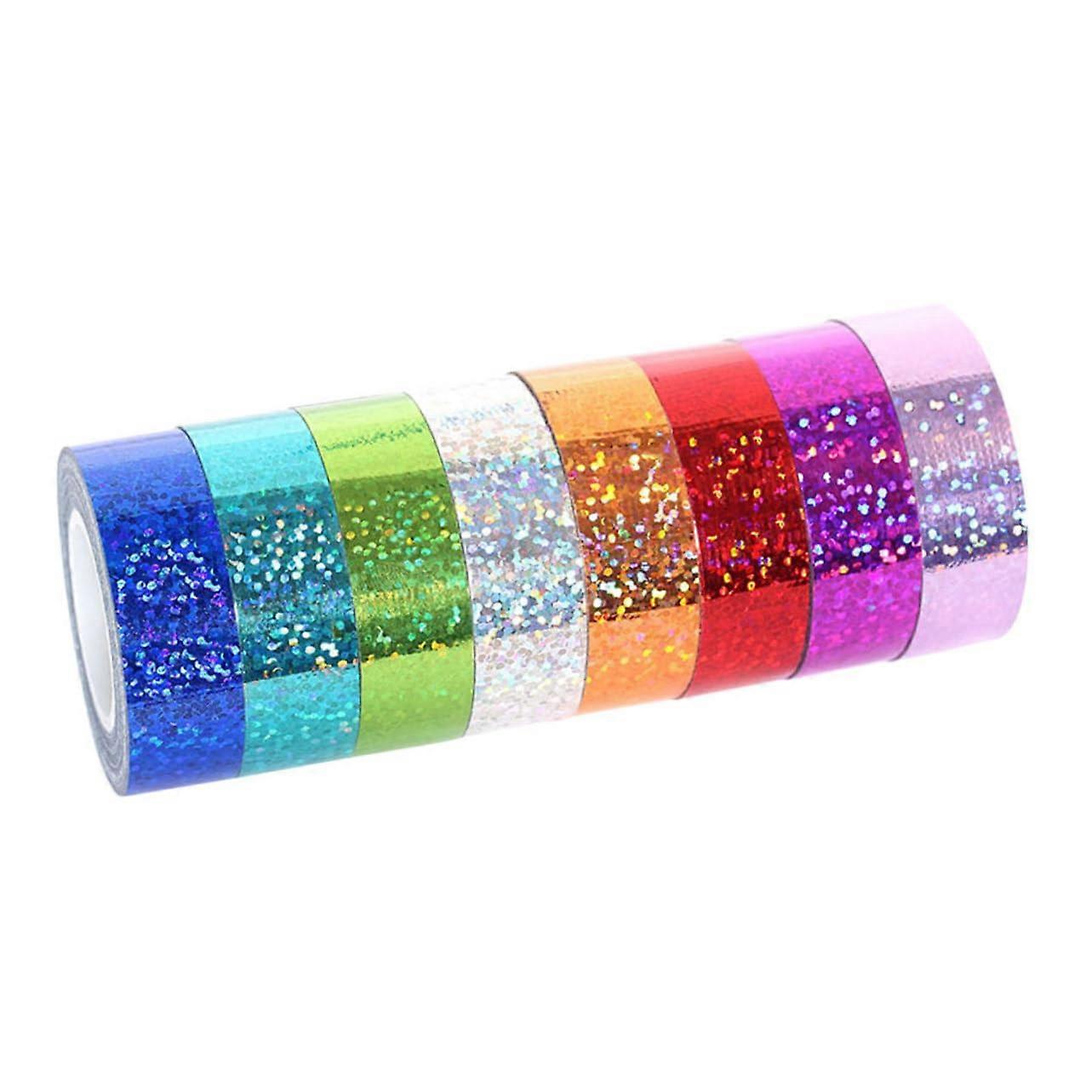 Fabric Tape Set - Glitter Masking Tape, Reflective Craft Tape, Self-Adhesive Glitter Tape, Assorted Colors and Sizes