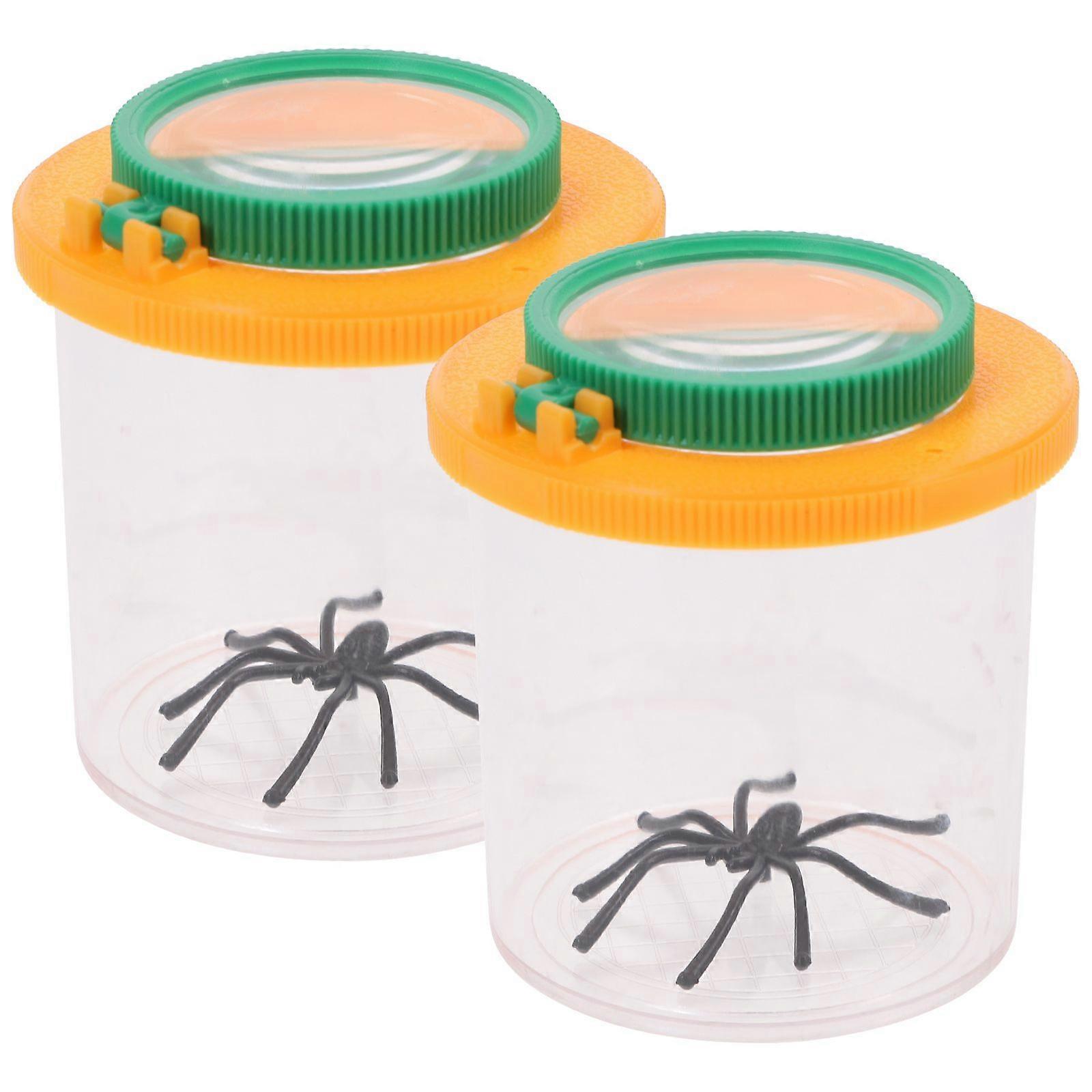 2Pcs Magnifying Insect Box Viewer Magnifier Container Insect Jar for Kids Children