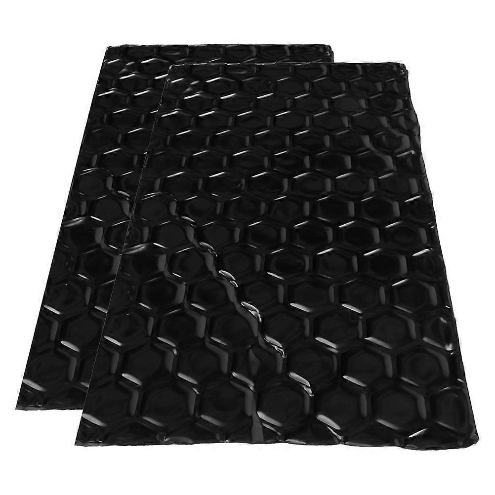 2pcs Butyl Soundproofing Insulation Mats   High Temp Resistant, Strong Adhesive Vibration Dampening Sheets for Vehicle Noise Reduction