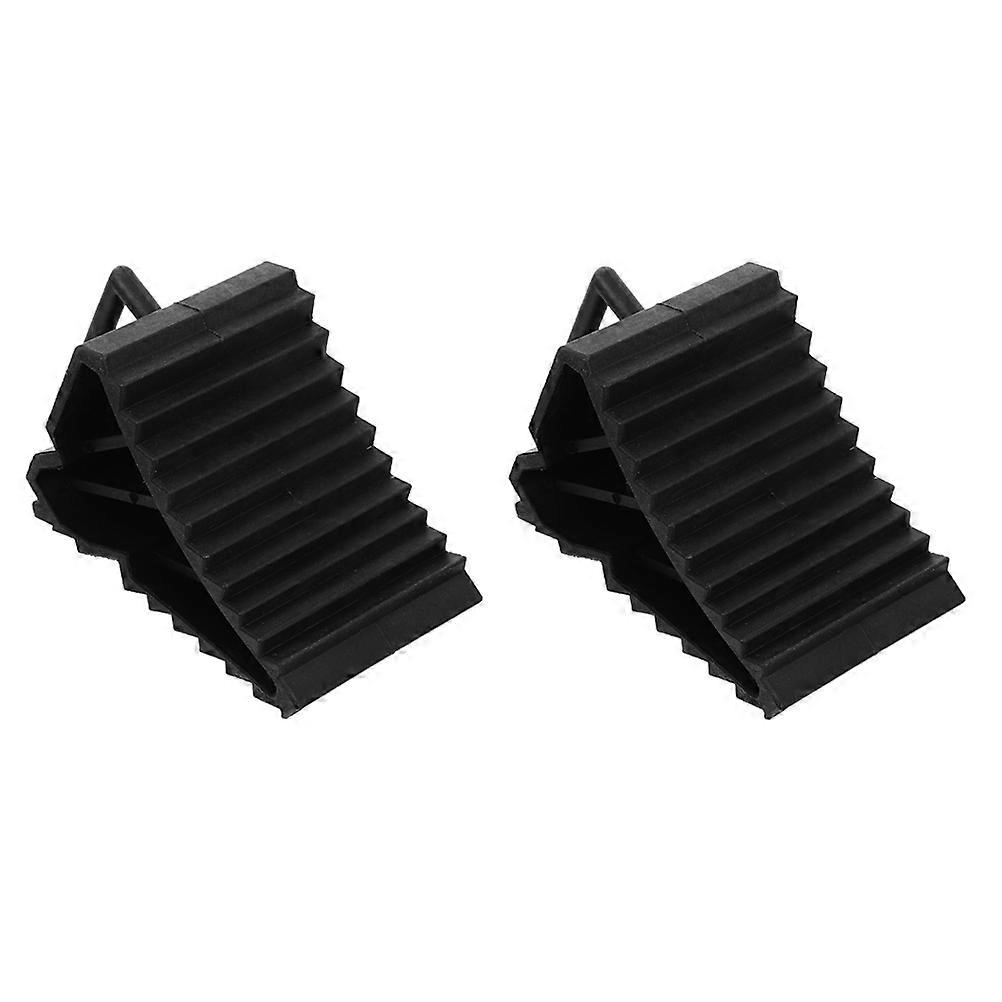 Automotive Wheel Chocks Triangular Car Wheel Chocks Stability Enhancement 18x10cm PP 2Set