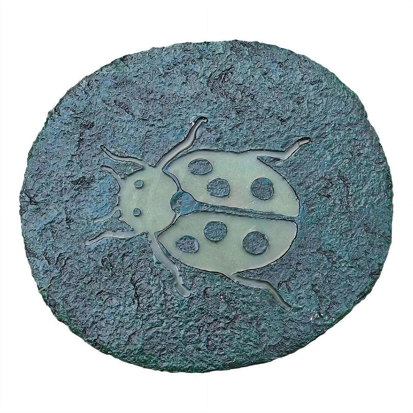 Celtic Compass Decorative Glow in the Dark Stepping Stones for Garden, Butterfly Dragonfly Beetle Pattern, 25.5cm