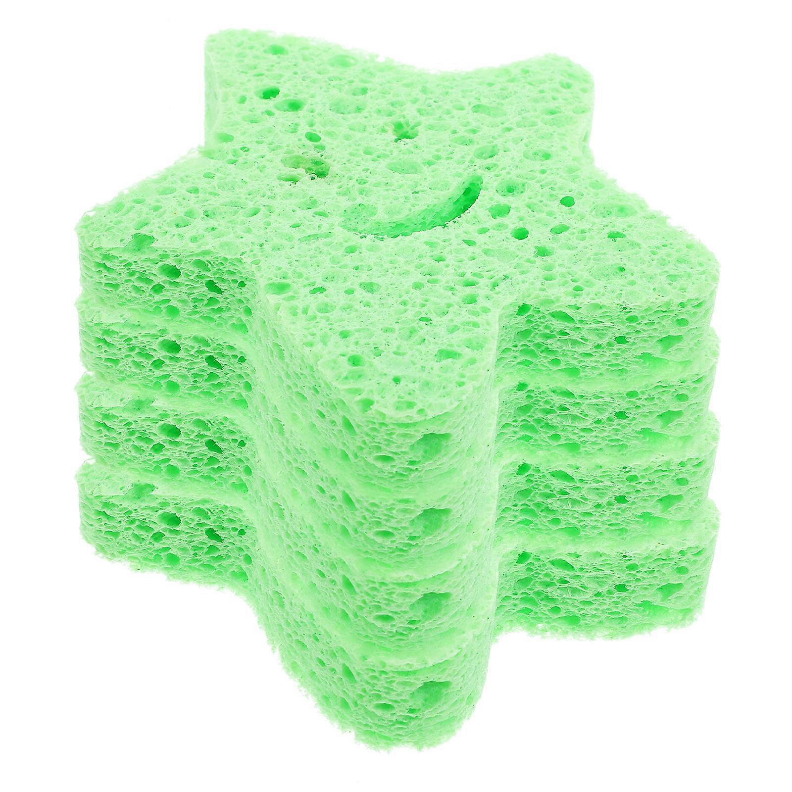 Body Wash Sponge Bathing Accessories Exfoliating Foam Creation Wood Pulp 4Pcs
